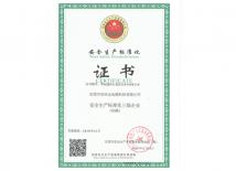 安全生產(chǎn)標(biāo)準(zhǔn)化證書